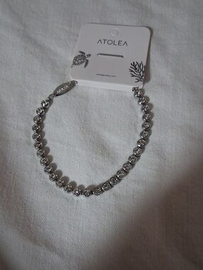 Silver Crystal Tennis Bracelet - Silver